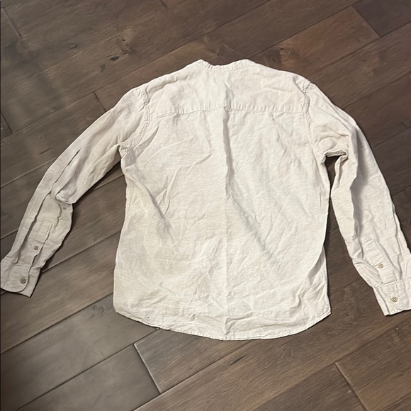 Jack & Jones premium  Light Beige Button Down Shirt JPRBLASUMMER half placket - Picture 6 of 8